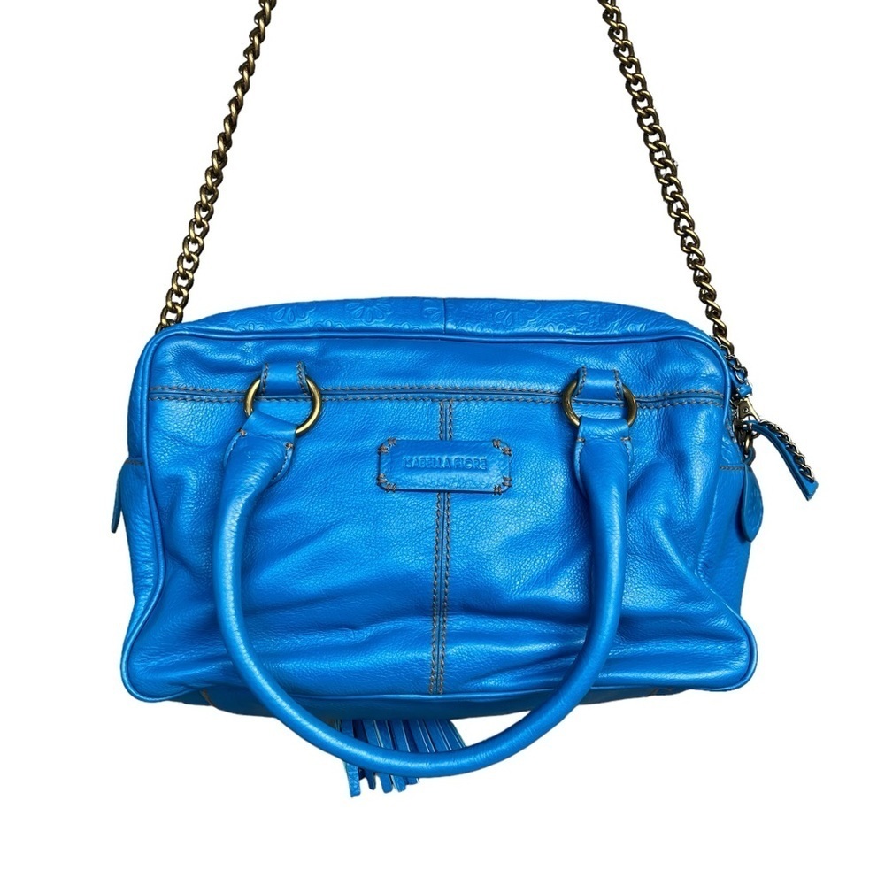Isabella Fiore Top Zip Shoulder Bag Blue Bell NWT​​​​